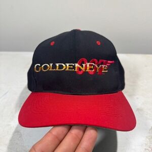 Vintage James Bond Goldeneye 007 Movie Promo Snapback Hat Cap 90s Nintendo 64